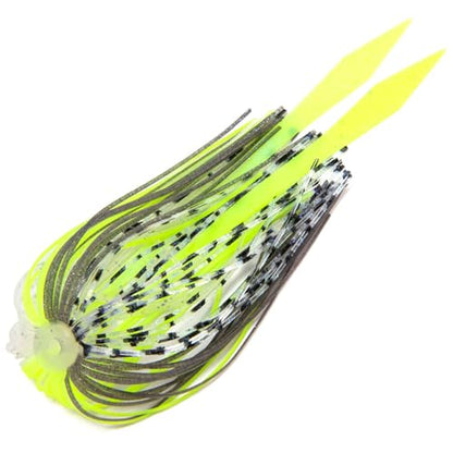 Dr.Fish 15 Pack Replacement Jig Skirts with Tail 88-Strands Silicone Quick Change Fishing Umbrella Skirts for Spinnerbaits Bass Jig Lure Making Supplies - color: Chartreuse Shad-15 Pack