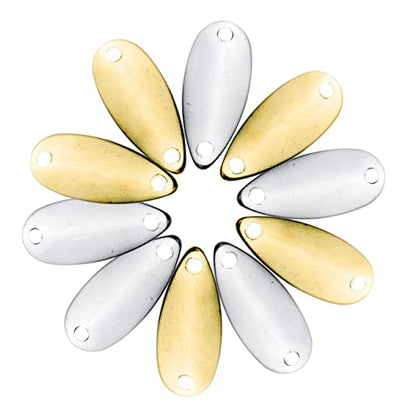 ABOOFAN 60pcs Fishing Lure Blades Metal Fishing Blades Angling Accessory for Attracting Various Fish