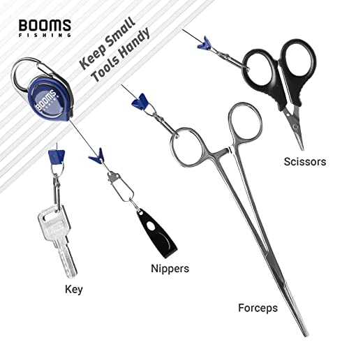 Booms Fishing RG1 Fly Fishing Zinger Retractor 3 pcs - color: Blue