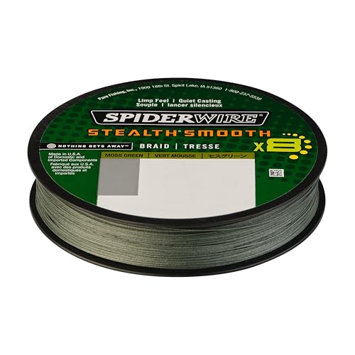 SpiderWire Stealth Braid Fishing Line - color: Moss Green - Stealth Smooth, size: 125yd, style: 15lb Break Strength