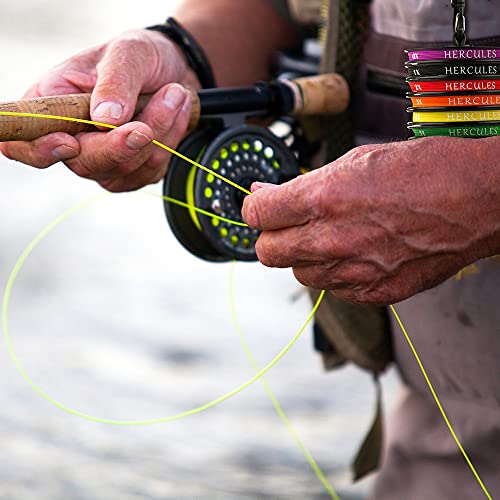 HERCULES Fly Fishing Line Floating Weight Forward Fly Line with Double Welded Loop - color: Moss Green, size: WF3F 90FT
