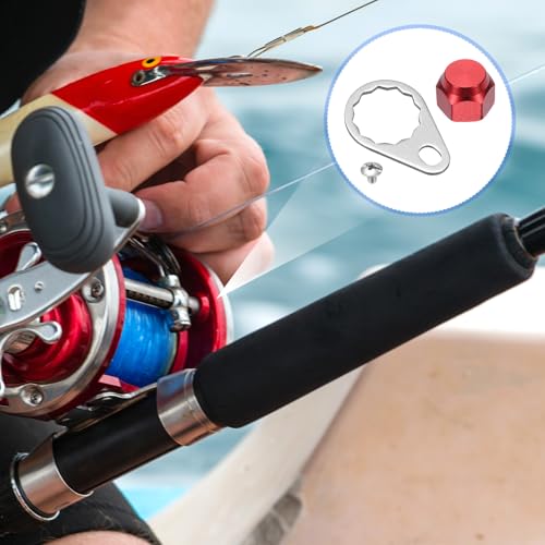 Fishing Reel Screw Nut Caps, Right Handle Knob Locking Plate Nut Replacement Parts - color: Red, size: M8