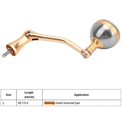 OUKENS Fishing Spinning Reel Handle, 85.7mm/3.4in Aluminum Alloy Screw‑in Handle Conversion Fishing Reel Handle Grip for Spinning Reel