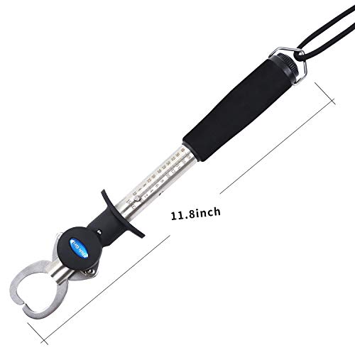 Fish Lip Gripper with Weight Scale and Measuring Tape Fish Scales Grip Grabber Professional Fish Holder Stainless Steel Fish Lip Grabber Fish Lip Grip Tool