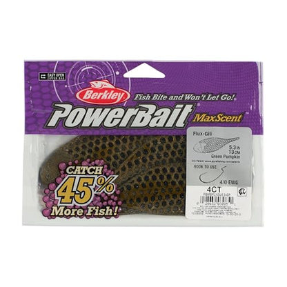 Berkley PowerBait MaxScent Flux-Gill - color: Green Pumpkin, size: 5.3"