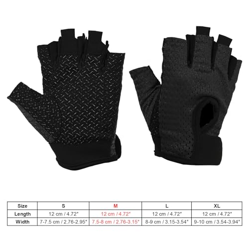 PATIKIL Fishing Gloves Breathable Fingerless Sun Protection Gloves for Men Women Rowing Kayaking Cycling - size: Medium