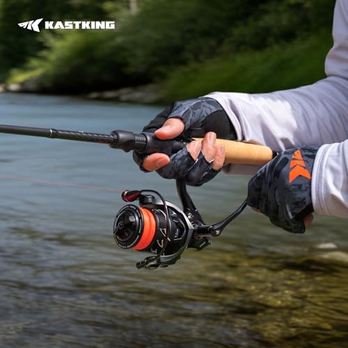 KastKing Spartacus II Plus Spinning Reel – IPX5 Waterproof Freshwater/Saltwater Fishing Reel, 22LB Drag, 5.2:1 Gear Ratio, 7+1 Stainless Steel Bearings, Instant Anti-Reverse, Anodized Aluminum Spool - size: 2000