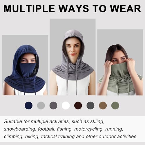 Cooling Balaclava Face Mask Breathable Full Head Mask Sun Protection Neck Cover UV Face Cover for Men Women - color: Classic Color