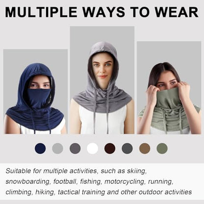 Cooling Balaclava Face Mask Breathable Full Head Mask Sun Protection Neck Cover UV Face Cover for Men Women - color: Classic Color