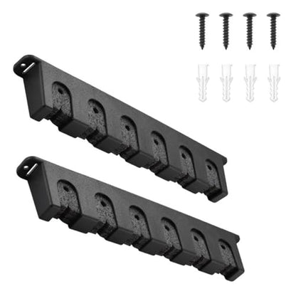 2-Pack Wall-Mounted Horizontal Fishing Rod Holders Fits Most Rod Diameter
