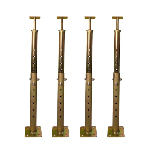 19.5"-34.5" Height Range Adjustable House Floor Jacks Post Pole for Leveling, Galvanized, 4 Pack - size: 19.5-34.5 inch