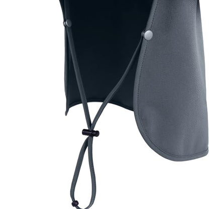 Connectyle Men's Wide Brim Sun Hat with Neck Flap UPF 50+ Packable Breathable Boonie Bucket Hat for Fishing Hiking Safari - color: Dark Grey