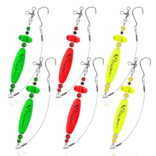YOTO Santee Cooper Rig, Catfish Rig for Bank Fishing, Catfishing Tackle Rattler Floats, Chunky Rigs Catfish Equipment - style: Double Rung Catfish Bells - 6pcs