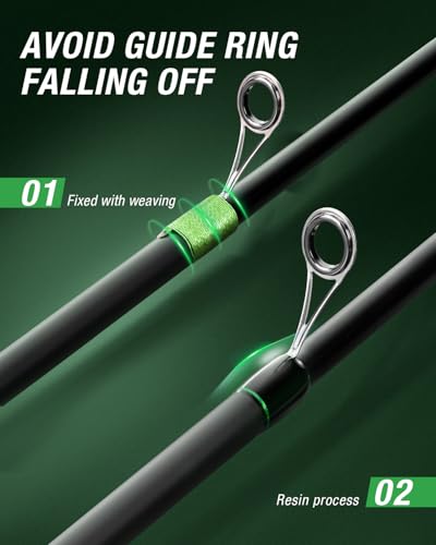 Ghosthorn Fishing Rod and Reel Combo Graphite Telescoping Fishing Pole Portable Travel Kit with Carrier Bag for Freshwater Saltwater - size: 8 ft, style: Full Kit With Carrier Case