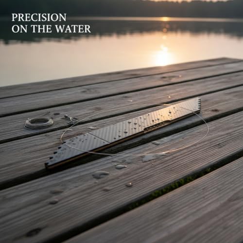 Fishing Line Ruler Board, Carbon Fiber Knot Tying and Line Management Tool, Portable Measuring Station (1 PC) - size: 13.78 x 3.35 x 1.57 in
