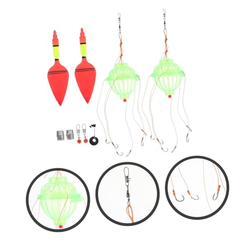 YARNOW Fishing Float Set Explosive Hooks 10-Piece Artificial Fishing Bait Tackle Kit for Freshwater