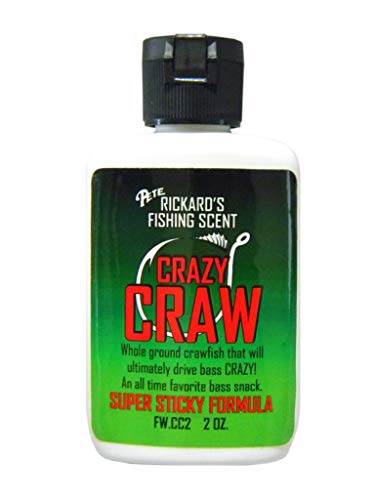 Pete Rickard's Freshwater Crazy Craw Fishing Scent Largemouth & Smallmouth Bass Crawfish Attractant