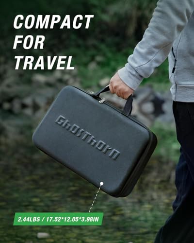 Ghosthorn Fishing Rod and Reel Combo Graphite Telescoping Fishing Pole Portable Travel Kit with Carrier Bag for Freshwater Saltwater - size: 6 ft, style: Full Kit With Fishing Tools