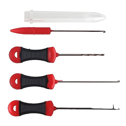 Baits Needle Stainless Steel Fish Stringer 4 in 1 Carps Fishing Baits Needle Tool Drilling Hook for Making Rigs Fish Pellets Baiting - color: 4 mixed