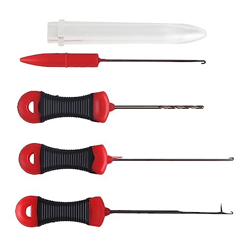 Baits Needle Stainless Steel Fish Stringer 4 in 1 Carps Fishing Baits Needle Tool Drilling Hook for Making Rigs Professional Fishing Tool - color: B