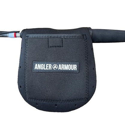 Angler Armour Spinning Reel Cover, Fishing Reel Cover, Neoprene Reel Cover, Spinning Reel Sleeve, Spinning Reel Protective Sleeve, Fits 1000, 2000, 3000, 3500 Spinning Reels (Black) - color: Black