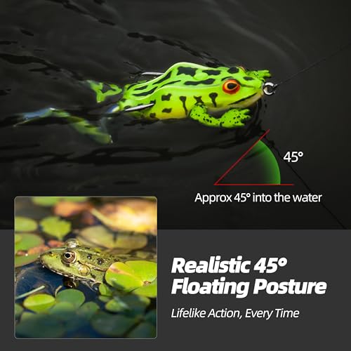 Soft Frog Lures, Topwater Swimbaits for Bass Fishing, Realistic PVC Design, Weedless Hooks, Perfect for Freshwater & Saltwater, Effective Fishing Lures for Pike & Snakehead - style: 4pcs-style D