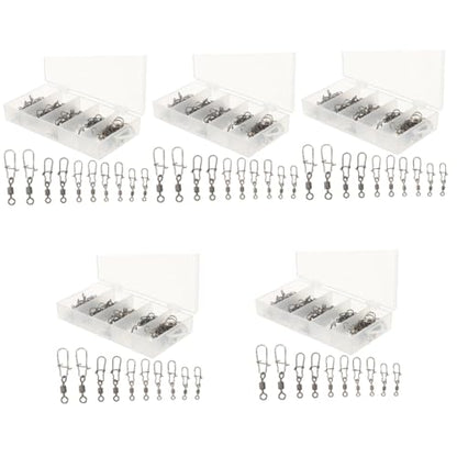 Snap Swivels Connector for Saltwater Freshwater Fishing Durable Tackle Accessories Strong Tensile
