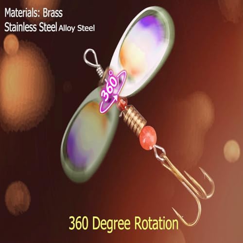 Aboda Rooster Tail Fishing Lures Kit, 10 Spinnerbaits w 16 Attachable Rooster Tails in 8 Colors, Fishing Lures for Bass Salmon Trout and Crappie - size: 1/8 oz Set