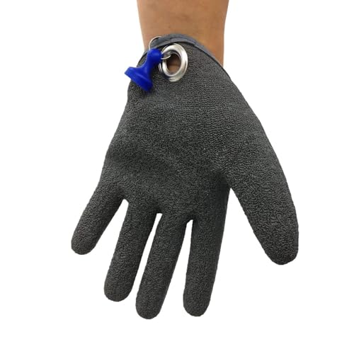 Inf-way Fishing Glove with Magnet Release, Fisherman Professional Catch Fish Gloves Cut&Puncture Resistant with Magnetic Hooks Hunting Glove - size: Large, style: Left