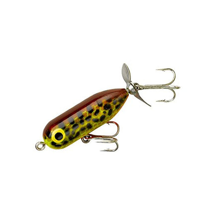Heddon Torpedo Prop-Bait Topwater Fishing Lure with Spinner Action - color: Brown Crawdad, size: 1/8 oz (1 1/2 Inch)