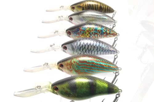 Minnow Crankbait for Bass Fishing Bass Lure Jerkbait Fishing Lures and Tackle Box - color: HC739KB