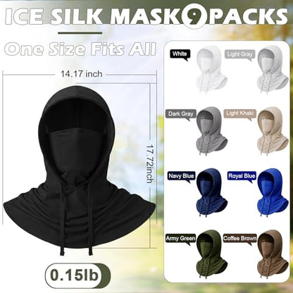 Cooling Balaclava Face Mask Breathable Full Head Mask Sun Protection Neck Cover UV Face Cover for Men Women - color: Tactical Color