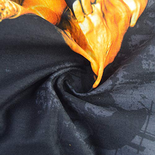 Obacle Bandana Face Mask Neck Gaiter Tube Mask Men Women for Sun Dust Protection - color: Skull Cigar Gold Copper
