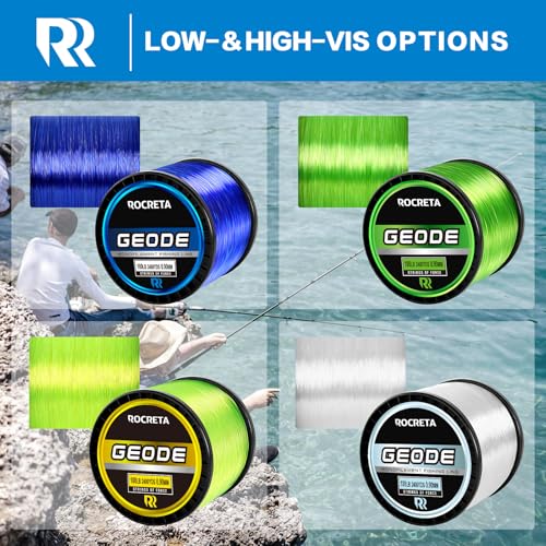 Geode Monofilament Fishing Line - Premium Resistant Nylon Mono Fishing Line 3-100lb - Superior Freshwater & Saltwater Mono Leader Materials 500/1200/2400yds - color: BLUE, size: 30LB(1200YDS)