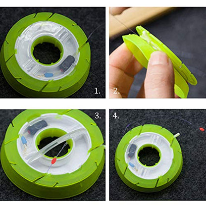 Teensery 10 Pcs Silicone Fishing Line Storage Holders Fishing Snell Rigs Gear Spool Tenkara Line Keeper, Random Color