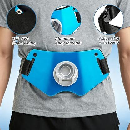 Fishing Belt Fight Belt Adjustable Aluminum Alloy Waist Fishing Belt Rod Holder with EVA Padded for Fighting Fish