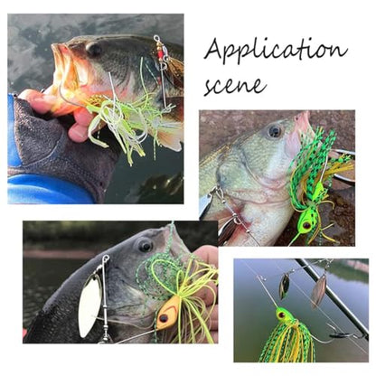 SUPERFINDINGS About 200Pcs 2 Styles Fishing Spinner Shaft 70x0.7~0.8mm Wire Spinner Bait 304 Stainless Steel Fishing Looped Spinner Parts Component Looped Wire Shafts for Fishing Lure Making Supplie