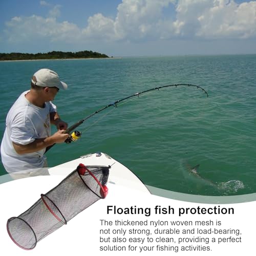Fishing Net Bucket - Fish Drying Rack, Hanging Fish Dryer | Caught Mesh Net Basket for Outdoor Floating Water Fishes, Fishing Supplies, Foldable Fish Basket - size: 25x60cm