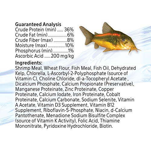 Aqueon Shrimp Pellets Sinking Food for Tropical Fish, Goldfish, Loaches, Catfish and Other Bottom Feeding Fish, 6.5 Ounces | Nutritious Sinking Pellets for Loaches, Catfish, Goldfish, Supports Immune Health, Won't Cloud Water, 6.5 Oz - size: 6.5 Ounce (Pa