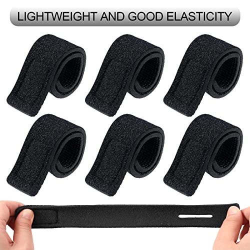 Fishing Rod Ties Fishing Rod Wrap Strap Fishing Pole Belt Stretchy Rod Holder Elastic Fishing Tackle Ties Casting Rod Strap (Black Color, 20 Pcs)