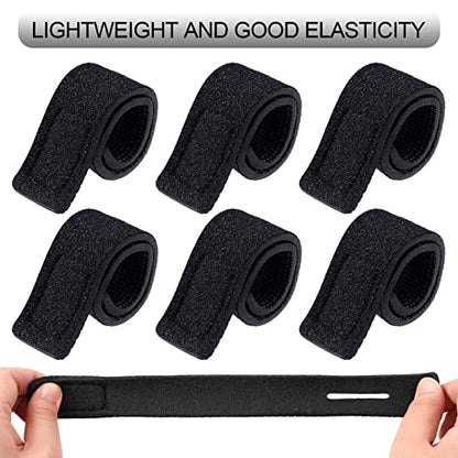 Fishing Rod Ties Fishing Rod Wrap Strap Fishing Pole Belt Stretchy Rod Holder Elastic Fishing Tackle Ties Casting Rod Strap (Black Color, 20 Pcs)