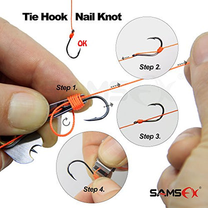 SAMSFX Locking Fishing Pliers Saltwater Resistant Teflon Coated Briad Line Cutters with Wire Coiled Lanyard, Sheath & Quick Knot Tool Combo - color: Blue Camouflage