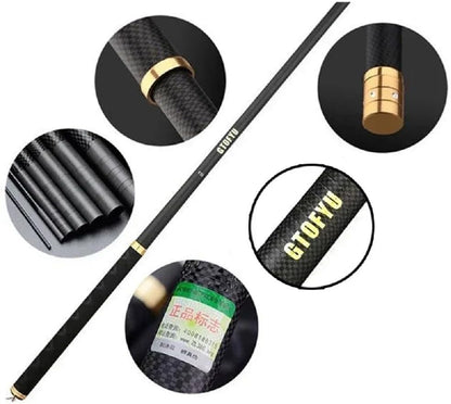 Tenkara Rod 18-30FT Carbon Fiber Telescopic Travel Fishing Pole - size: 18 feet