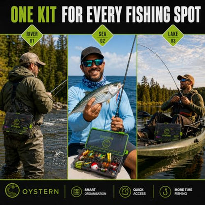232-Piece Fishing Tackle Box Kit - Freshwater Lures for Bass, Trout & Panfish with Spinnerbaits, Soft Baits, Jigs, Hooks & Tackle Box - Complete Fishing Gift for Men, Dads & Beginners