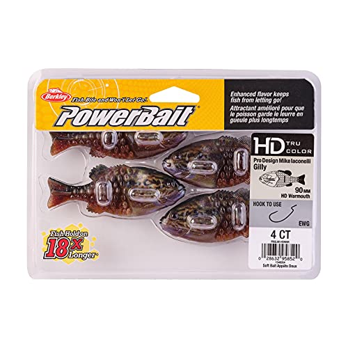 Berkley Powerbait Gilly Fishing Soft Bait - color: HD Warmouth, size: 90mm