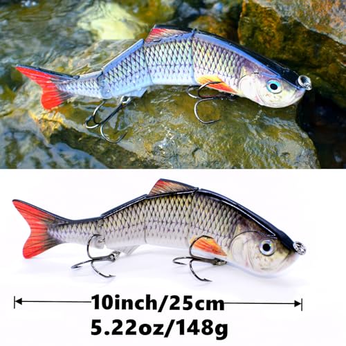 Fishing Lure Swimbait Crankbait Trout Bass Catfish Muskie Bait Fishing Accessories Fishhook Hunting - color: Minow-10''-1PCS-A