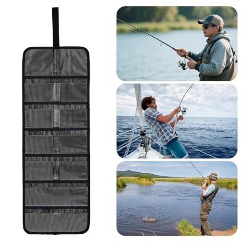 Fishing Tackle Bag Pouch Portable Foldable Waterproof | Trolling Lure Tackle Box Storage Gear for Anglers, Beginners, Enthusiasts, Kayak, Husband, Angler, Beginner, Enthusiast,