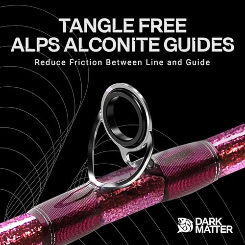 Dark Matter Psychedelic Casting Fishing Rods Medium Heavy Power X - High-Modulus M3 Carbon Nano Baitcaster Rod Saltwater and Freshwater Fishing Rods, 7ft Medium Heavy Baitcasting Rod - color: Pink, size: 7'0" Power - Z