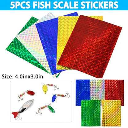 Blank Fishing Lure Kit,Unpainted Popper Plug Lures DIY Crank Bait Set Fishing Pliers Treble Hooks 3D/4D Lure Eyes Bait Sticker Split Rings,Fish Tackle Accessories Kits - color: Lure Kit-352pcs