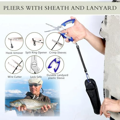 397 Pcs Fishing Accessories Kit Tools Include Backpack Fishing Tackle Box with Hooks Weights Sinkers Spinner Blade Gear - color: Black, size: Simple Style